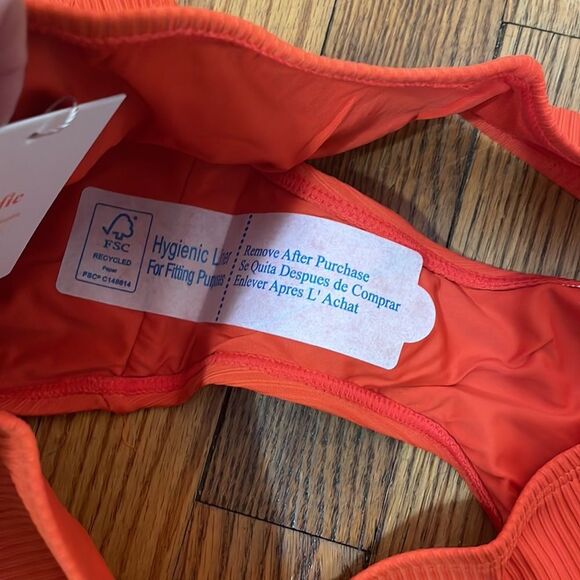 Andie Swim Bikini Rib Bottom Siren Orange size M NWT swimsuit NWT - Picture 6 of 7